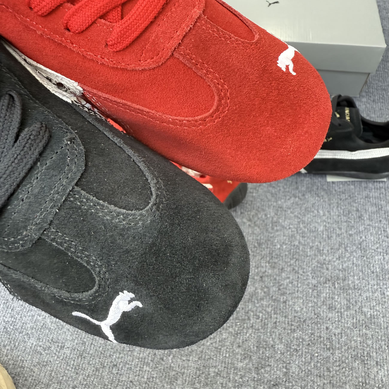 Balenciaga X Puma Ultrasoft Speedcat Sneakers Red White Black (4) - www.newkick.vip